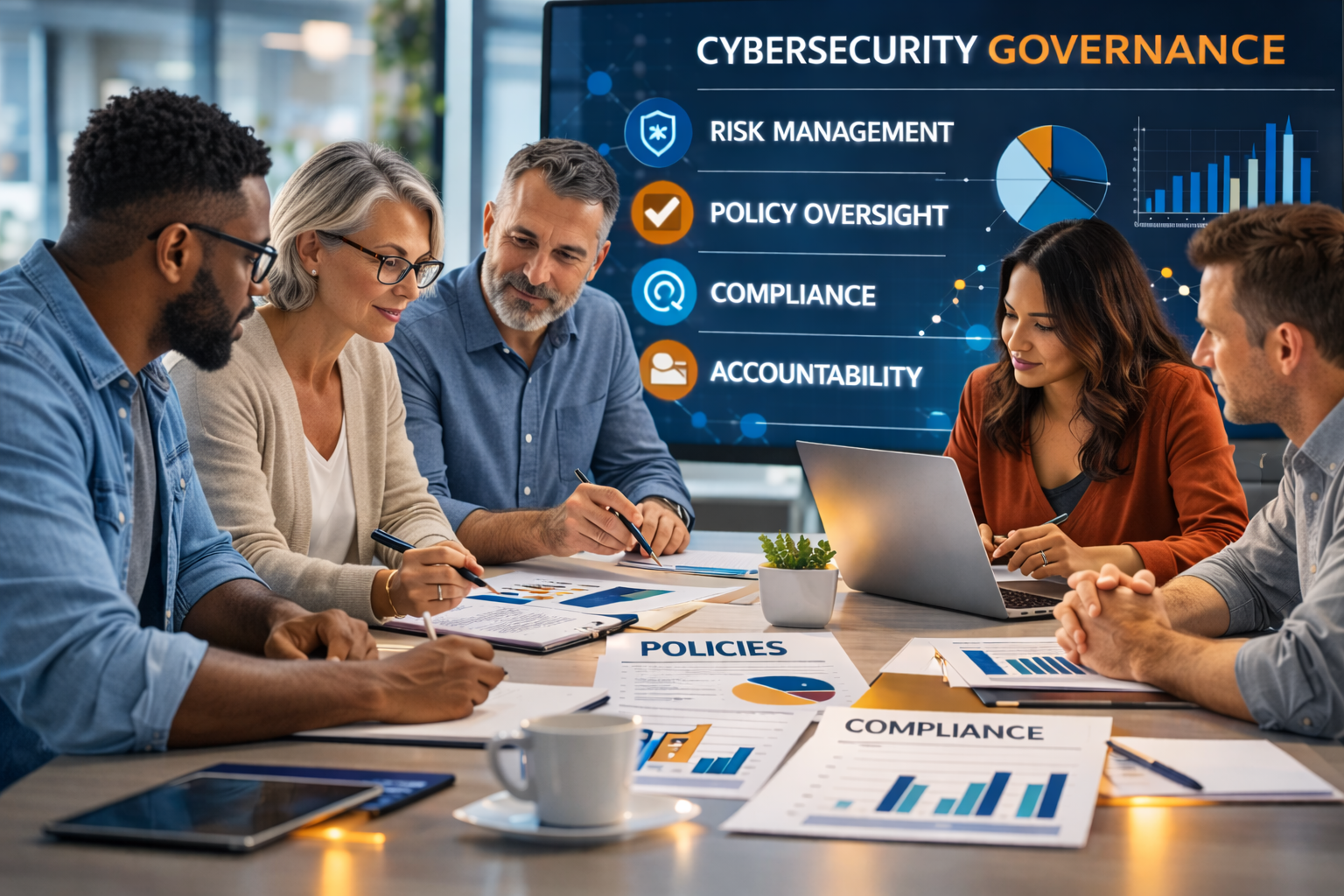 Cybersecurity team at work